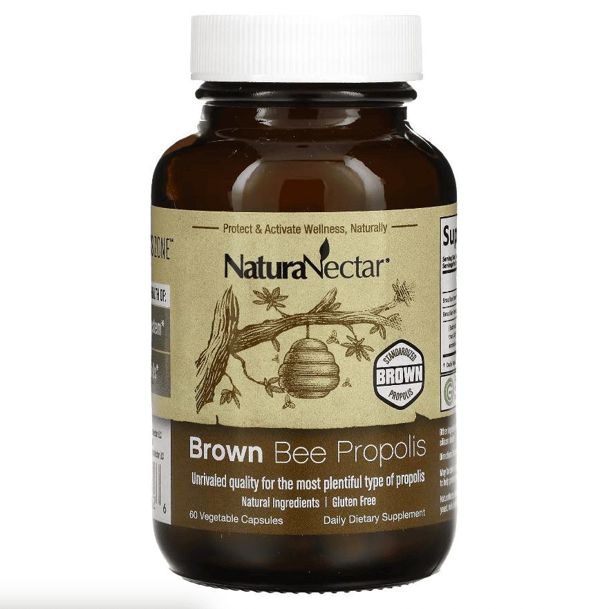 NaturaNectar, Brown Bee Propolis - 60 Vegetable Capsules